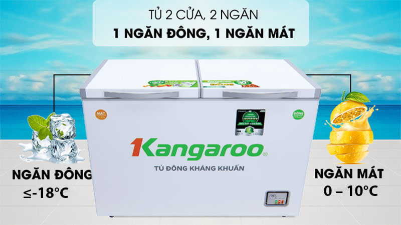 Nhiệt độ của Tủ đông mát kháng khuẩn Inverter Kangaroo 252 lít KG400IC2