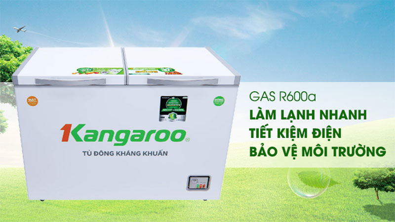 Gas làm lạnh của Tủ đông mát kháng khuẩn Inverter Kangaroo 252 lít KG400IC2