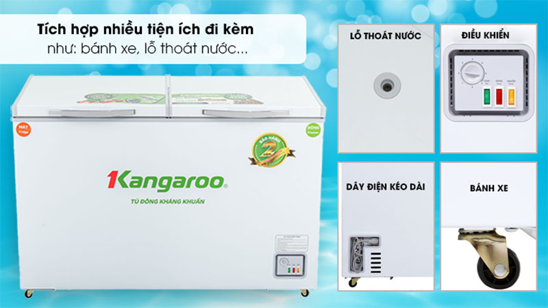 Tiện ích của Tủ đông mát kháng khuẩn Kangaroo 252 lít KG398C2