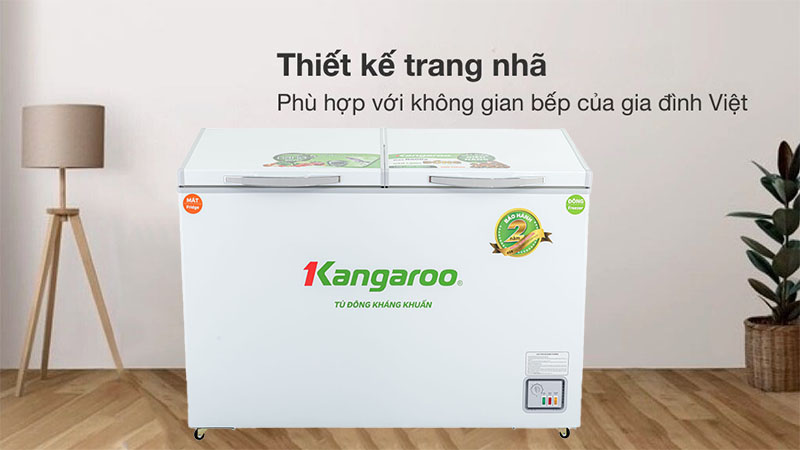 Thiết kế của Tủ đông mát kháng khuẩn Kangaroo 327 lít KG498C2