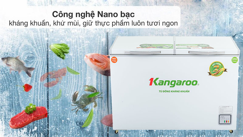 Công nghệ kháng khuẩn của Tủ đông mát kháng khuẩn Kangaroo 327 lít KG498C2