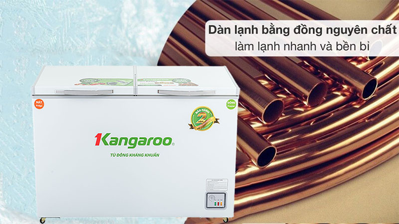 Dàn lạnh của Tủ đông mát kháng khuẩn Kangaroo 327 lít KG498C2