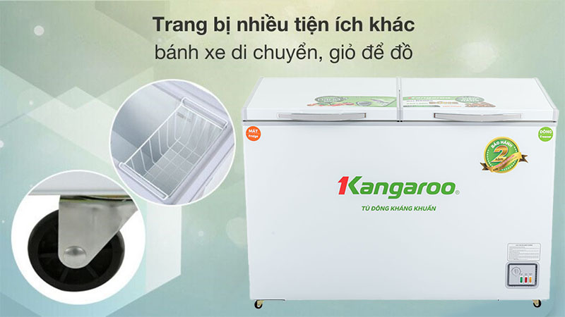 Thiết kế của Tủ đông mát kháng khuẩn Kangaroo 327 lít KG498C2