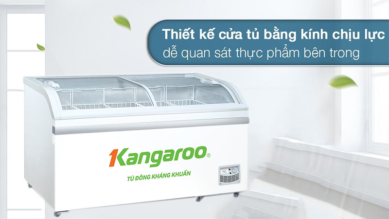 Thiết kế của Tủ đông mặt kính lùa Kangaroo 608 lít KG608A1