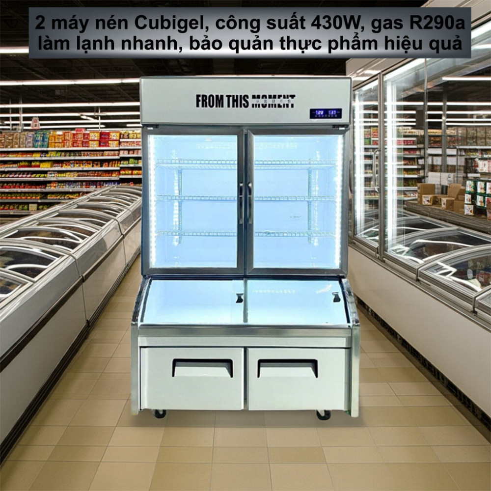Tủ đông mát tích hợp 3 chế độ Lightcool LS-1800F 1.2M 710L động cơ siêu bền, công suất mạnh mẽ