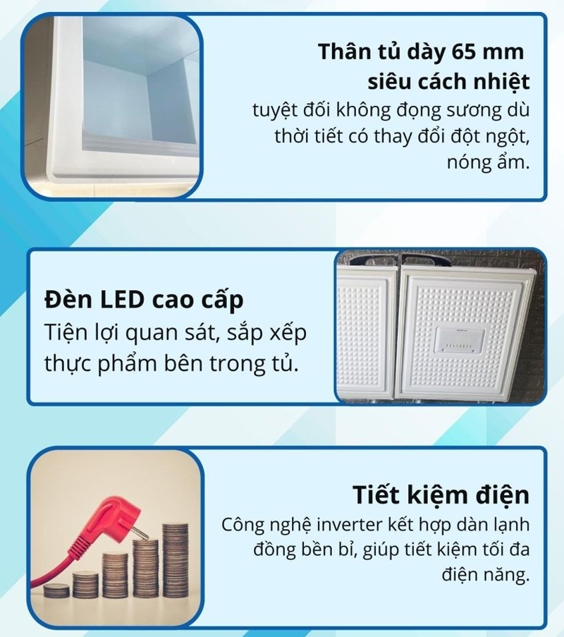 Hệ thống đèn LED chiếu sáng giúp chúng ta dễ dàng quan sát 