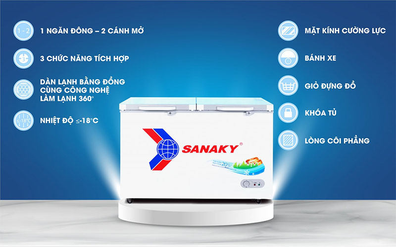 Tủ đông nằm Sanaky VH-2599A2KD