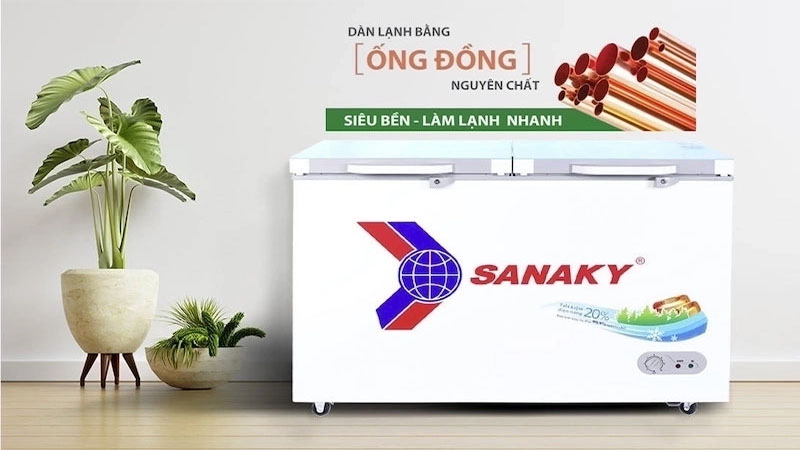 Thiết kế dàn lạnh của Tủ đông nằm sanaky VH 2899W2KD