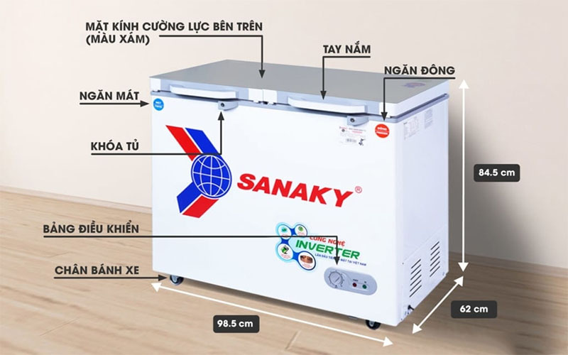 Tủ đông nằm Sanaky VH2599W4K