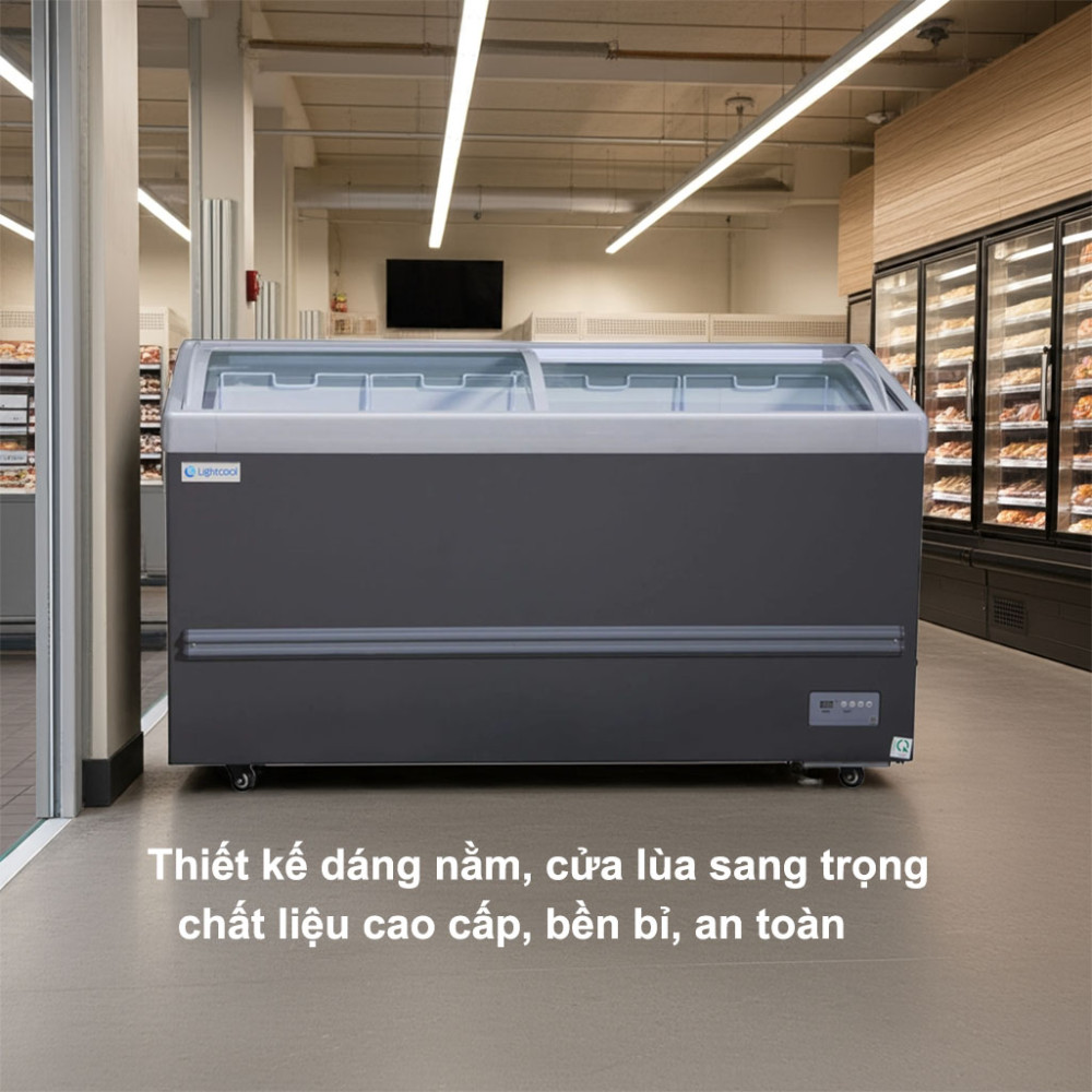 Tủ đông nằm cửa lùa 590L Lightcool SD-836 1M6 thiết kế hiện đại, chất liệu cao cấp
