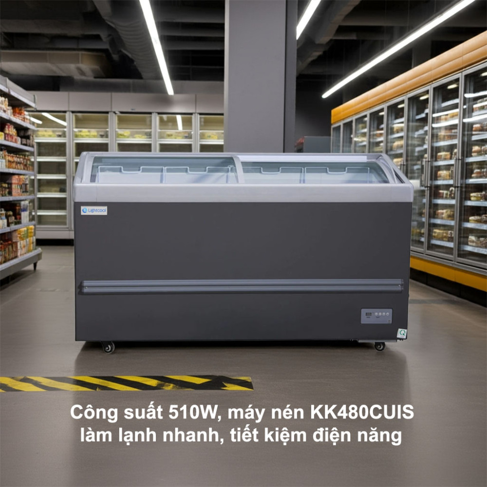 Tủ đông nằm cửa lùa 590L Lightcool SD-836 1M6 làm lạnh nhanh và hiệu quả với công suất mạnh mẽ