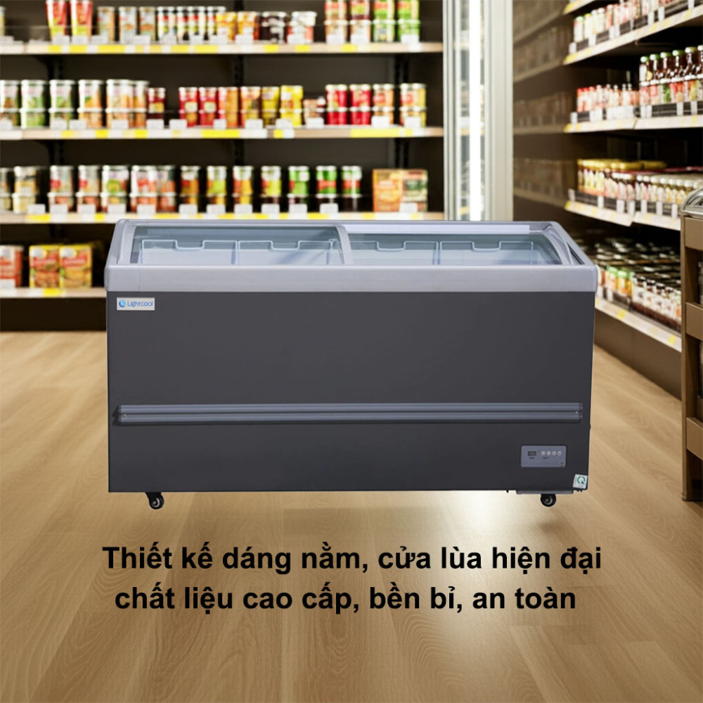 Tủ đông nằm cửa lùa 690L Lightcool SD-836 1M8 thiết kế hiện đại, chất liệu cao cấp