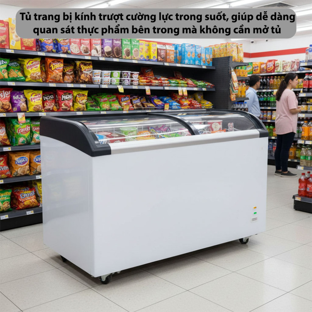 Tủ đông trưng bày H&C CBSD-420Q - Hàng chính hãng