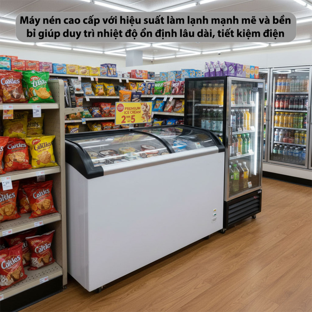 Tủ đông trưng bày H&C CBSD-420Q - Hàng chính hãng