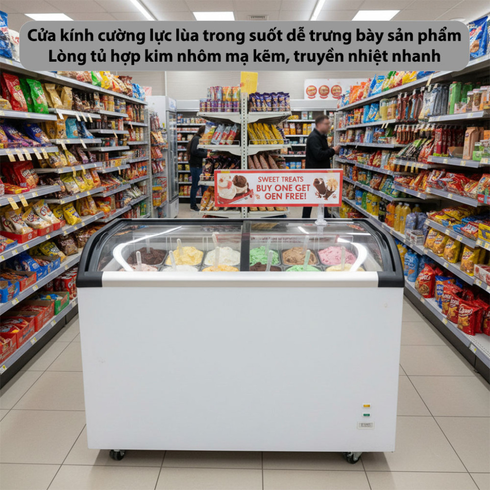 Tủ đông trưng bày H&C CBSD-520Q - Hàng chính hãng