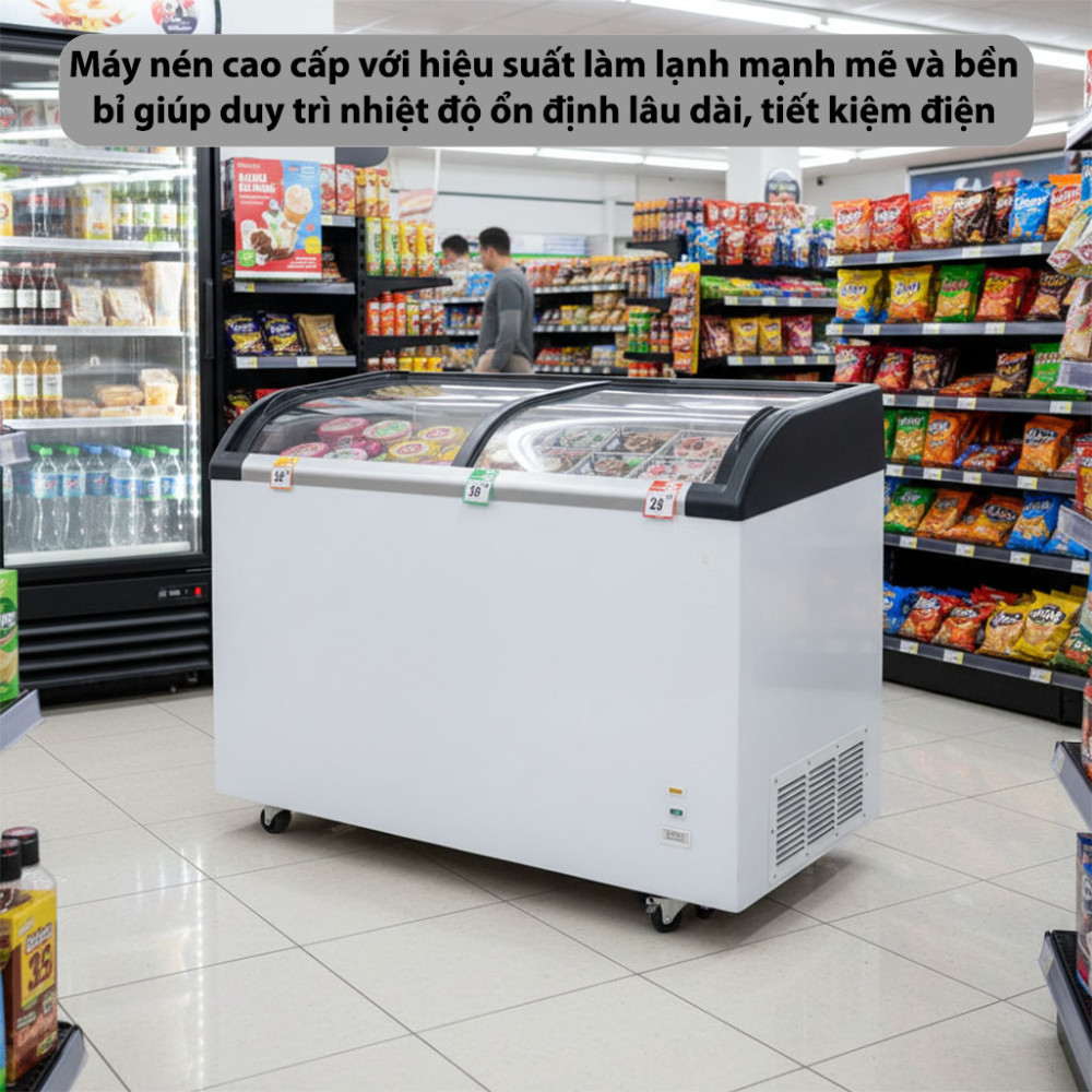 Tủ đông trưng bày H&C CBSD-520Q - Hàng chính hãng