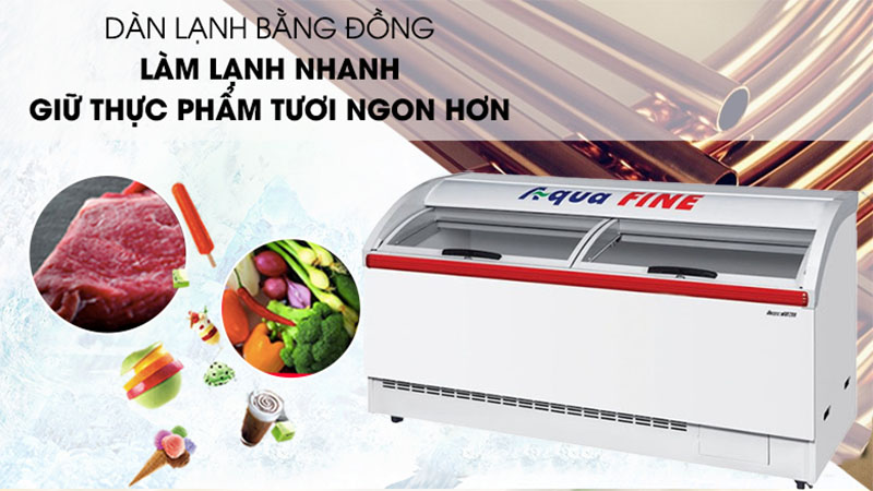 Chất liệu dàn lạnh của Tủ đông trưng bày kem AquaFine JW-450HF