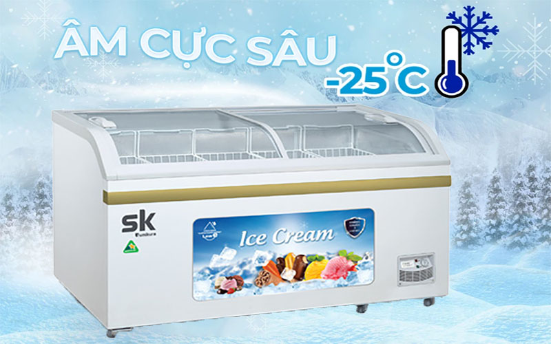 Cấp đông sâu của Tủ kem Sumikura SKFS-500C-FS