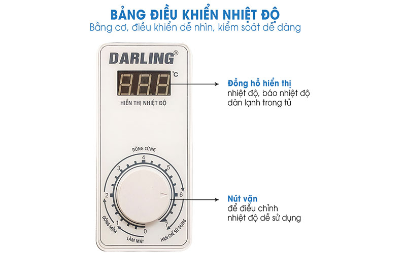 Bảng điều khiển của Tủ đông trưng bày Darling DMF-3579AEK 