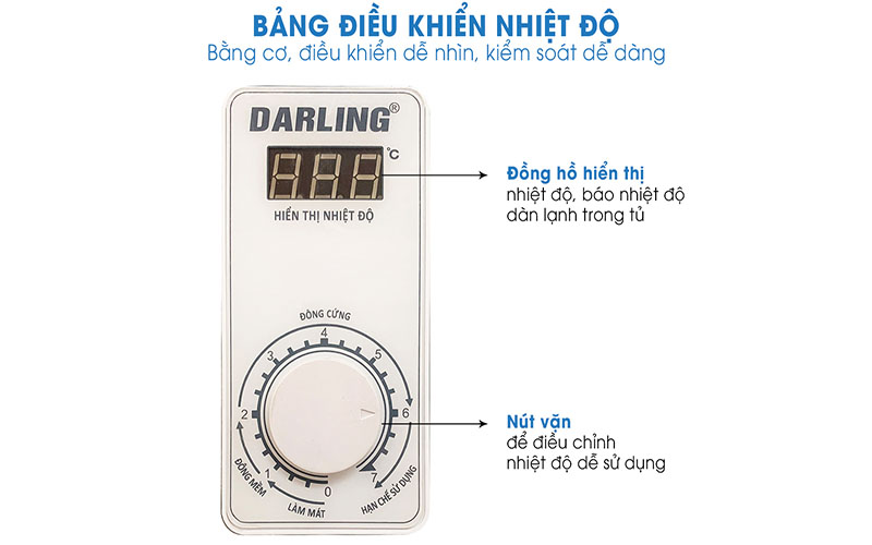 Bảng điều khiển của Tủ kem thông minh Inverter Darling DMF-3579AEKI