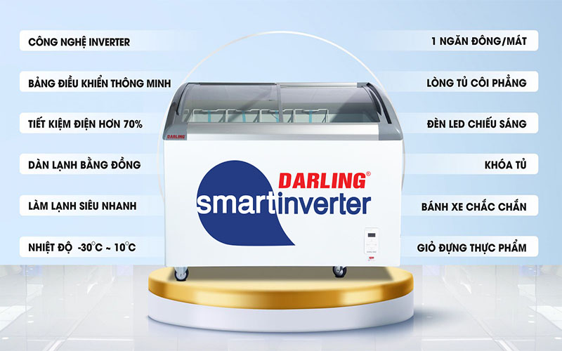 Tủ kem thông minh Inverter Darling DMF-6079ASKI