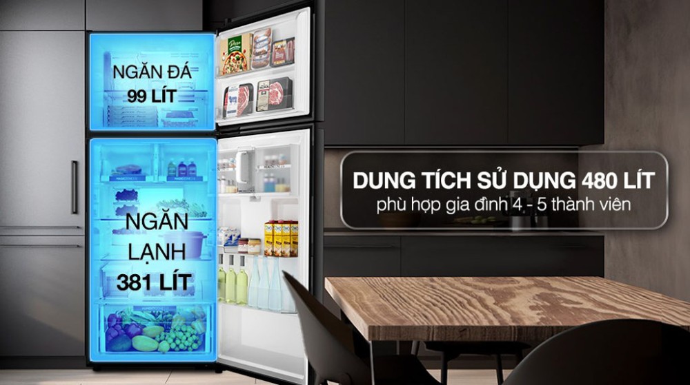 Tủ lạnh Aqua inverter 480 lít AQR-TA546FA(WGL)U1 - Hàng chính hãng