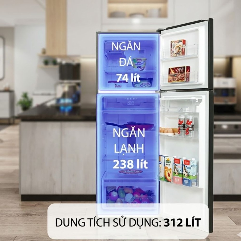 Tủ lạnh Electrolux Inverter 312 lít ETM3100L-B - Hàng chính hãng