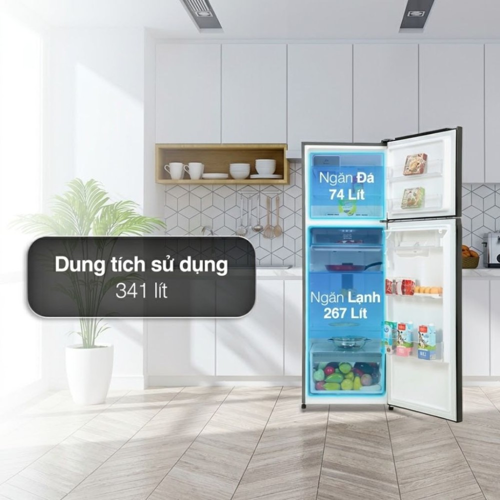 Tủ lạnh Electrolux Inverter 341 lít ETM3440L-B - Hàng chính hãng