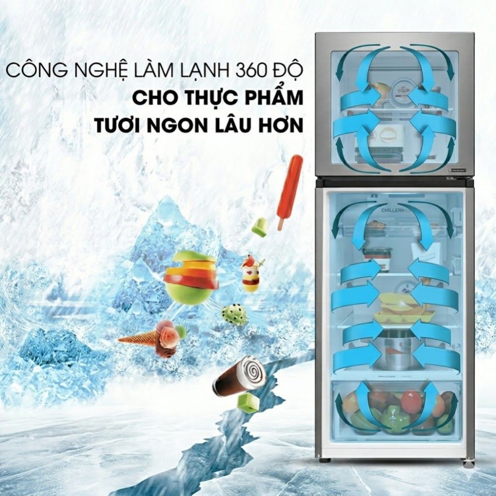 Tủ lạnh Electrolux 335 lít EBM3442L-B - Hàng chính hãng