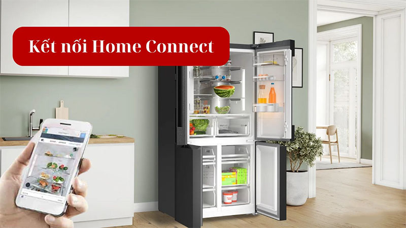 Kết nối Home Connect của Tủ lạnh 4 cánh 574 lít Bosch KFI96AXEA