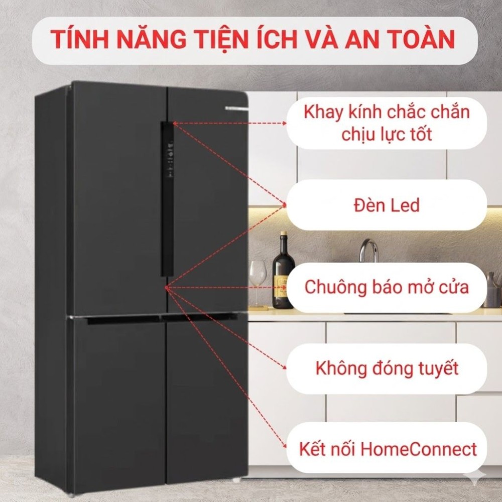 Tủ lạnh 4 cánh Bosch KFN96AXEA - Hàng chính hãng