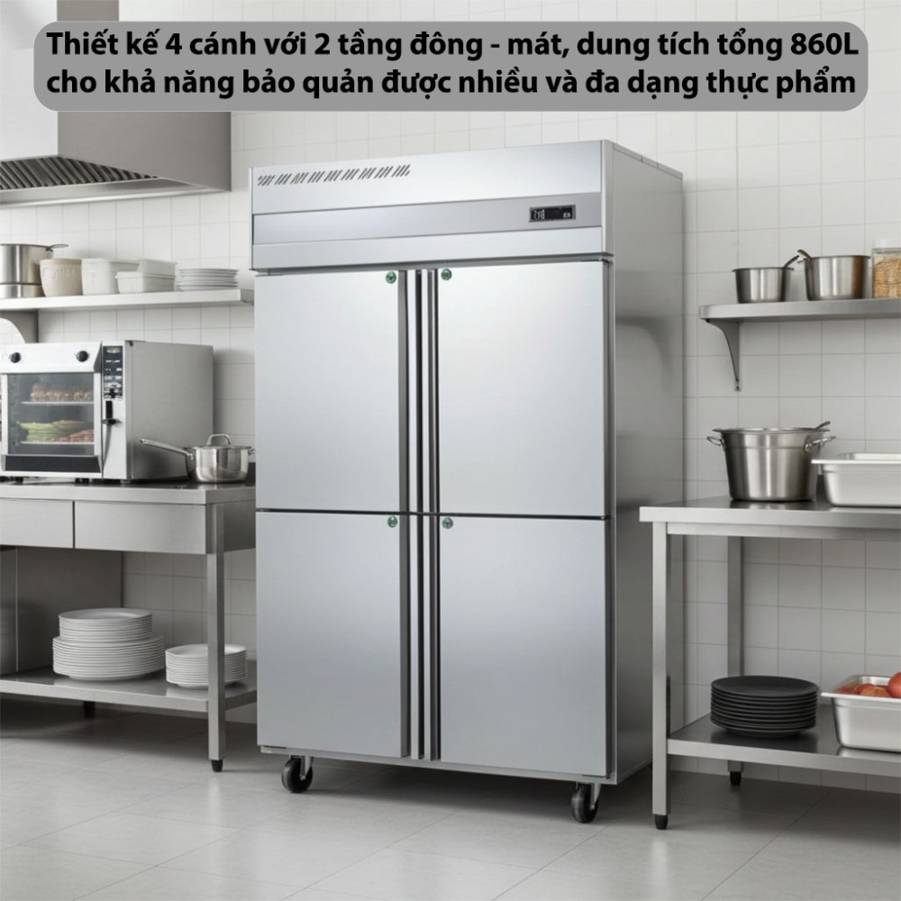 Tủ lạnh 4 cánh CVSA SPFD-1050-S1000SW - Hàng chính hãng