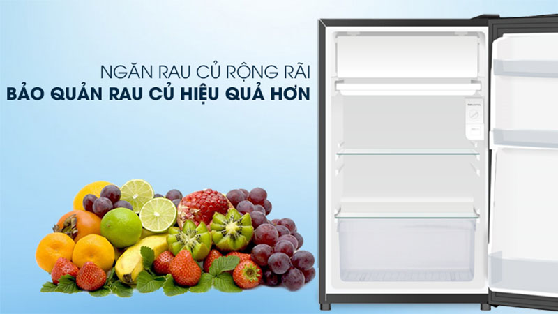 Ngăn rau củ của Tủ lạnh Aqua 90 lít AQR-D100FA(BS)