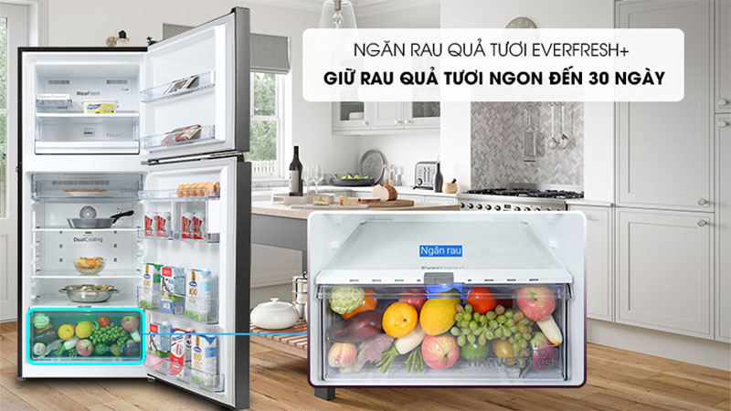 Ngăn rau củ của Tủ lạnh Beko Inverter 340 lít RDNT371E50VZK