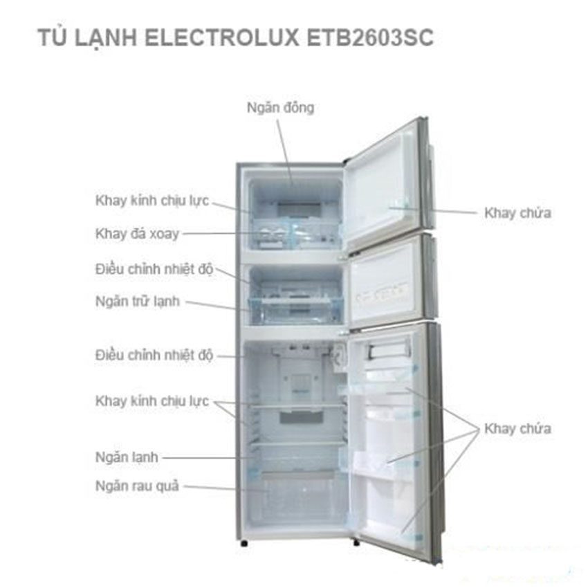 Chi tiết của tủ lạnh Electrolux ETB2603SC