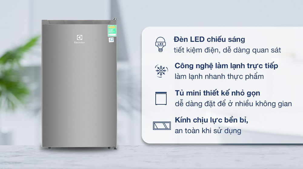 Tủ lạnh Electrolux 94 lít EUM0930AD-VN - Hàng chính hãng