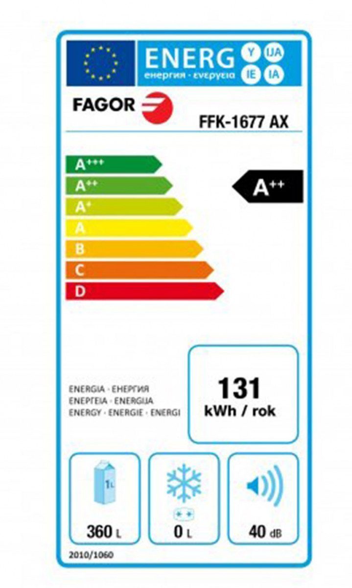 Công suất của tủ lạnh Fagor FFK1677AX