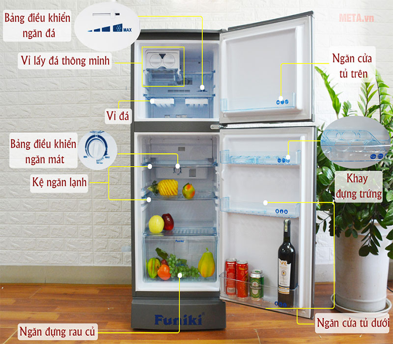 Chi tiết của tủ lạnh Funiki FR-132CI