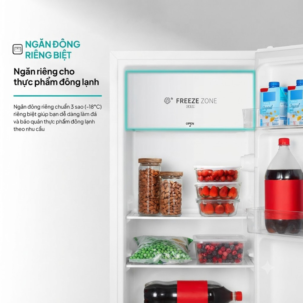 Tủ lạnh Hisense 82 lít RR106D4EWN - Hàng chính hãng