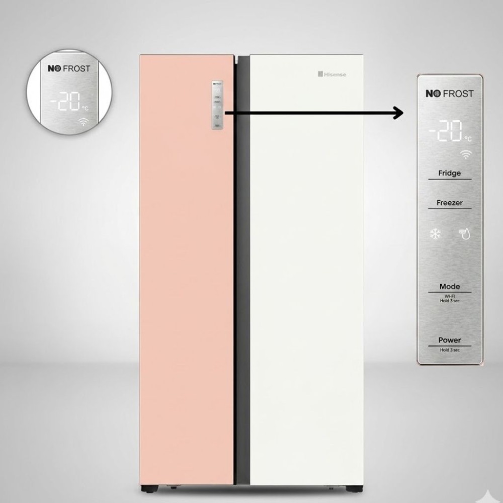 Tủ lạnh Hisense Inverter 519 lít RS668N4EW-PU - Hàng chính hãng
