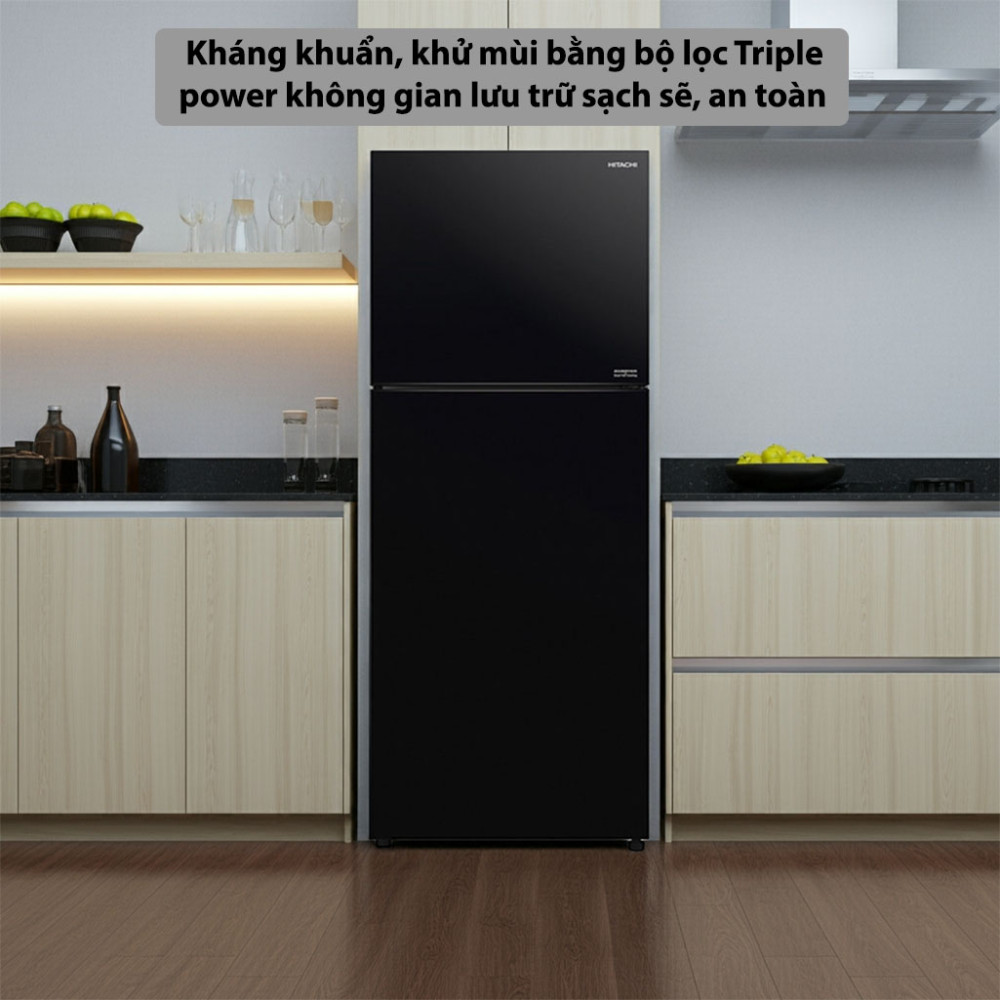 Tủ lạnh Hitachi Inverter 349 lít R-FVY480PGV0-GBK công nghệ kháng khuẩn khử mùi