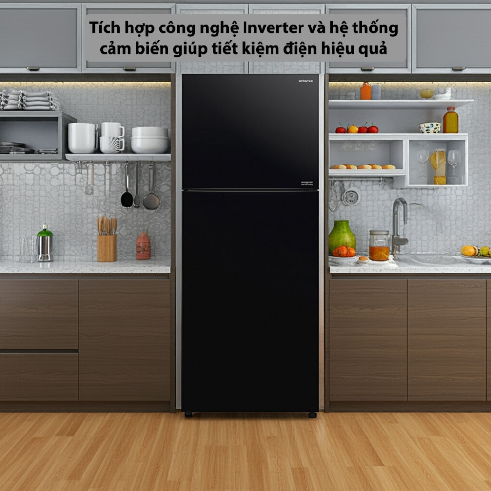 Tủ lạnh Hitachi Inverter 349 lít R-FVY480PGV0-GBK Công nghệ inverter tiết kiệm điện năng