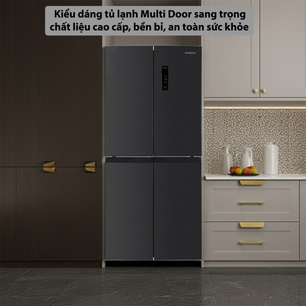 Tủ lạnh Hitachi Inverter 466 lít Multi Door HR4N7522DSDXVN kiểu dáng sang trọng, chất liệu bền bỉ
