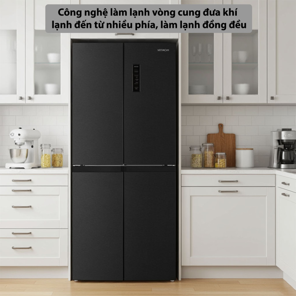 Tủ lạnh Hitachi Inverter 466 lít Multi Door HR4N7522DSDXVN công nghệ làm lạnh hiện đại cho hiệu suất vượt trội