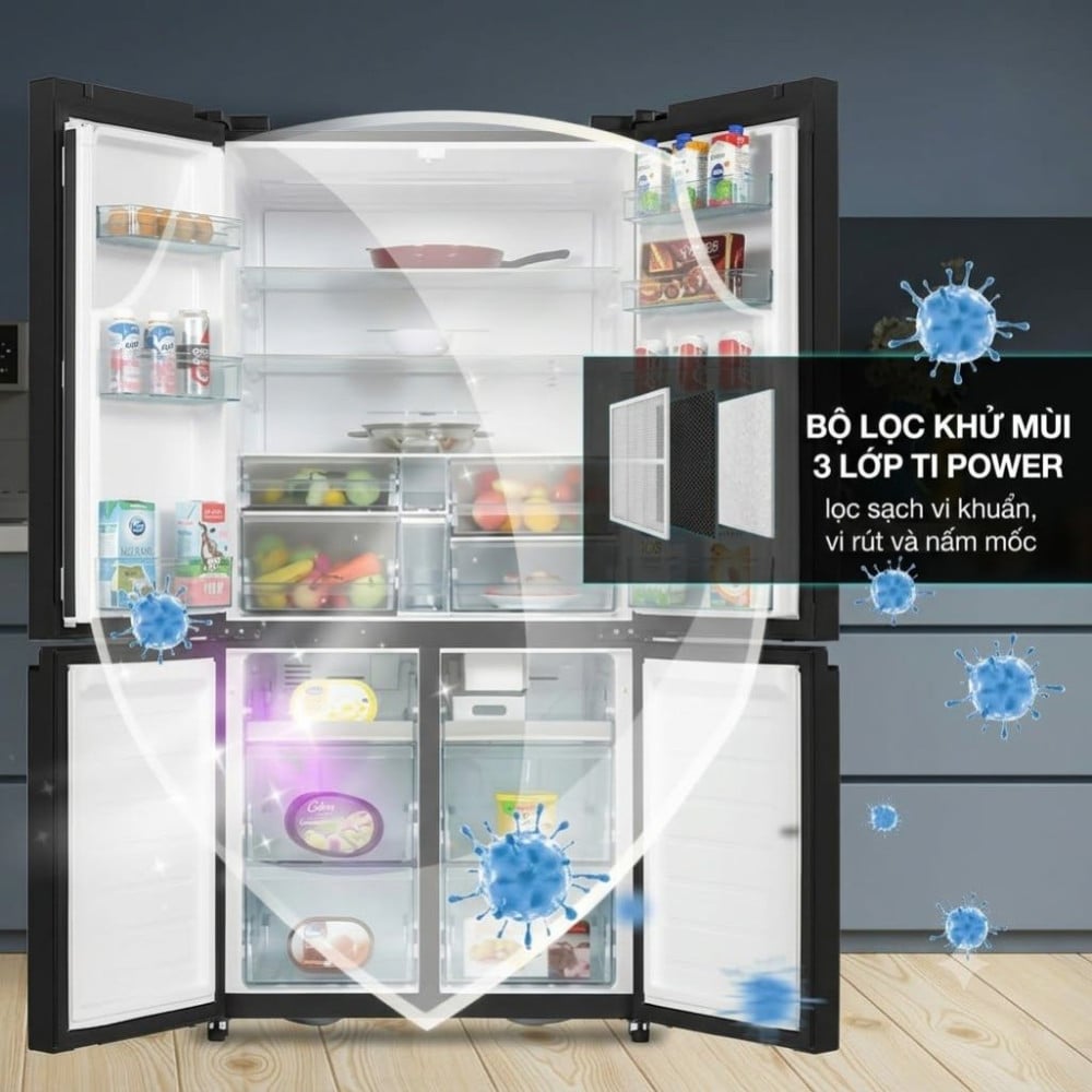 Tủ lạnh Hitachi Inverter 645 lít Multi Door R-WB700PGV4 GBK - Hàng chính hãng