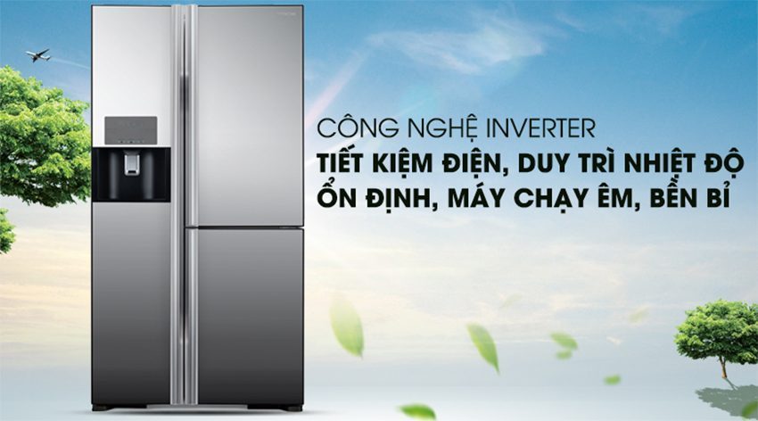 Tủ lạnh Hitachi Inverter 584 lít R-M700GPGV2X MIR sử dụng cọng nghệ Inverter
