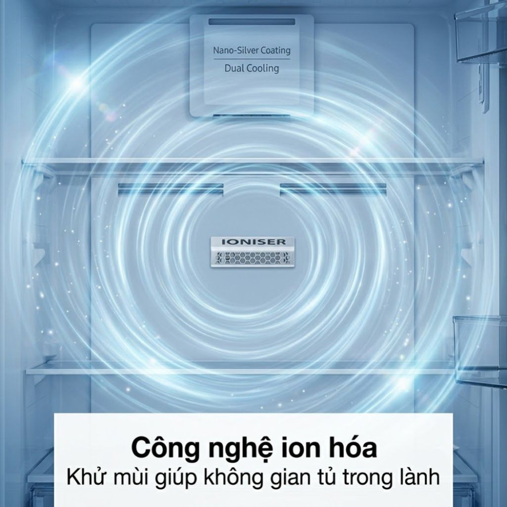 Tủ lạnh Hitachi Inverter 323 lít HRBN6340DGBKVN - Hàng chính hãng