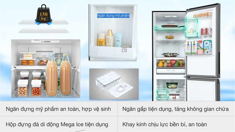 Thiết kế của Tủ lạnh Inverter 325 lít Toshiba GR-RB410WE-PMV(37)-SG