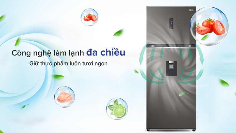 Công nghệ làm lạnh của Tủ lạnh Inverter 394 lít LG GN-D392PSA