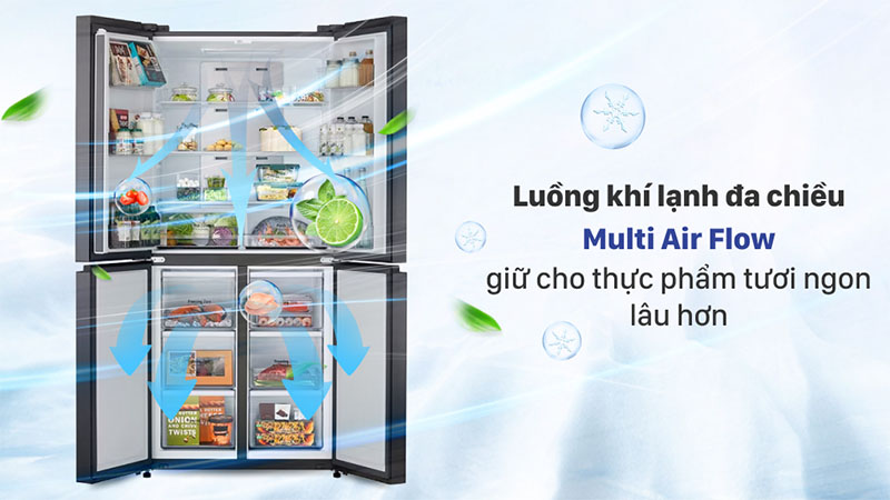 Công nghệ làm lạnh của Tủ lạnh Inverter 470 lít Multi Door LG GR-B50BL